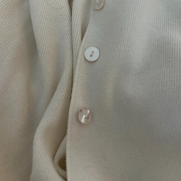 Coldwater Creek XL Cream Button Front Cardigan Sweater EUC Soft Knit - Picture 8 of 10